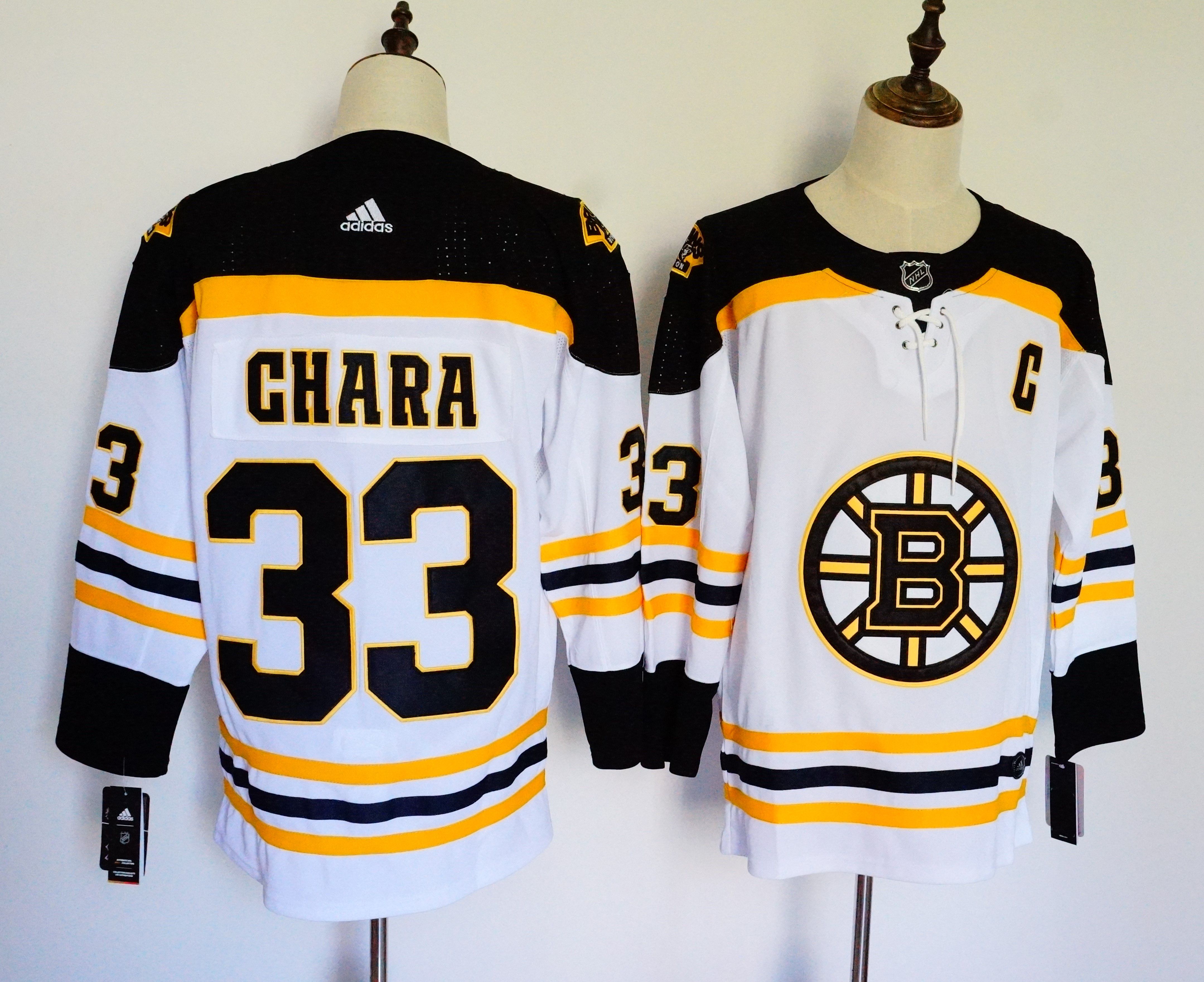Men Boston Bruins #33 Chara White Hockey Stitched Adidas NHL Jerseys
